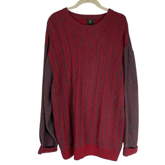 Vintage patterned crew neck grandpa sweater - Picture 1 of 8